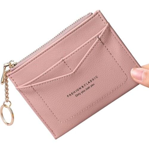 Women Wallets Lady Zipper Coin Purses ID Cards Holder Change Purse Pouch Moneybags Woman Key Chain Wallet Girls Pocket Bags
