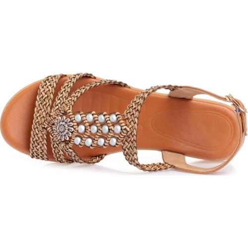 Sandals Female 2019 New Fairy Wind Wild Flat Bottom Seaside Holiday Bohemian Beach Shoes