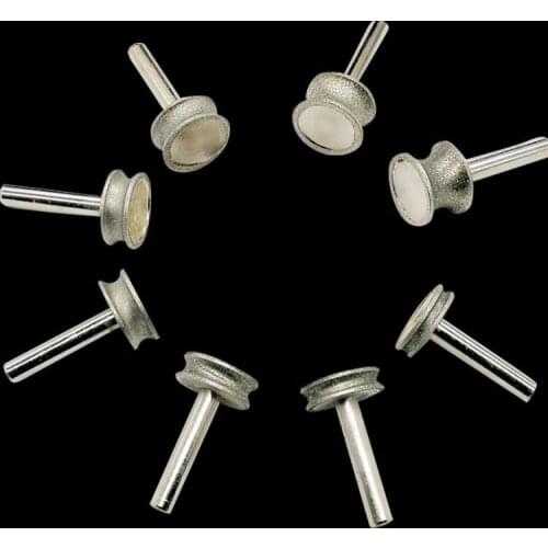 2pcs Concave Diamond Abrasive Wheel Glass Round Grinding Bead Bracelet Ring Jade Carving Polishing Wheel