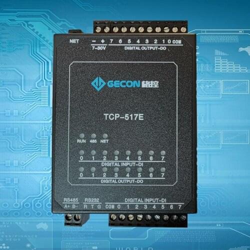 8-channel switch input 8 transistor output combination module Ethernet MODBUS TCP communication protocol