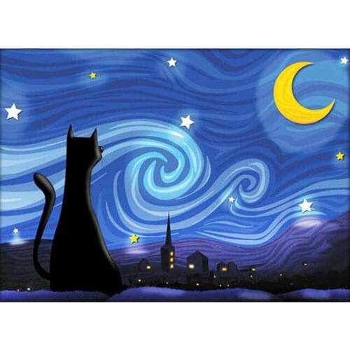 Diamond Painting Cat Full Square/Round Diamond Embroidery Animals Picture Of Rhinestone Cross Stitch Diamond Mosaic Handwork