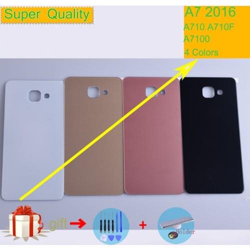 For Samsung Galaxy A7 2016 A710 A710F A7100 Housing Battery Cover Back Cover Case Rear Door Chassis A7 2016 Shell Replacement