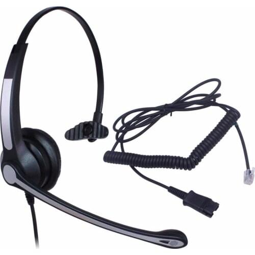 Wantek Hands-free Headset Headphone Noise Cancelling Microphone + Quick Disconnect for AVAYA 6402D 6408D 6416D 6424M 8403 9406