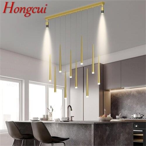 Hongcui Nordic Pendant Light Modern LED Gold Lamps With Spotlight Fixtures for Home Dining Room Decoration