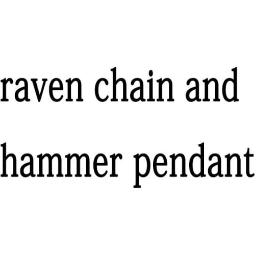Lanseis 1pcs raven chain and hammer pendant
