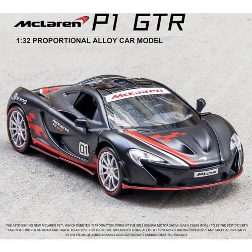 Hot Sell 1:32 Diecast Miniature Alloy Car Model McLaren P1 GTR Metal Vehicles for Children Boys Collection Gifts Christmas Toys