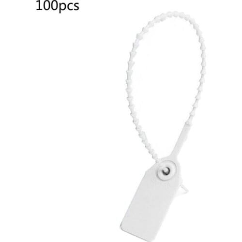 M17D 100Pcs Disposable Plastic Pull-Tite Security Seals Signage Numbered Self Locks