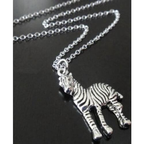 Animal Zebra Zoo Safari Striped Jewelry Pendant Necklace or Jewelry Making DIY Jewelry Findings