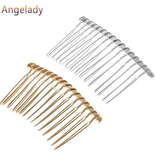 Hair Comb Bride DIY Accessories 15 Teeth Supplies Gold Black White Alloy Jewelry JUL3