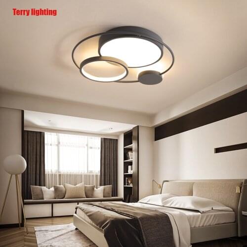 Modern home led sky lantern gray decoration round branch chandelier for bedroom study living room ceiling hanging