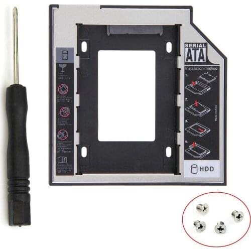 Universal SATA to SATA 2nd HDD Caddy 9.5mm 12.7mm For 2.5" SSD Case Hard Disk Drive Enclosure for Laptop ODD Optibay Optical Bay