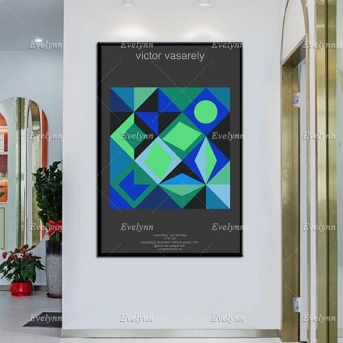 Victor Vasarely Exhibition Poster New Pictures And The Episode 1967 By Modern Home Decor Prints Wall Art Canvas Modular Gift