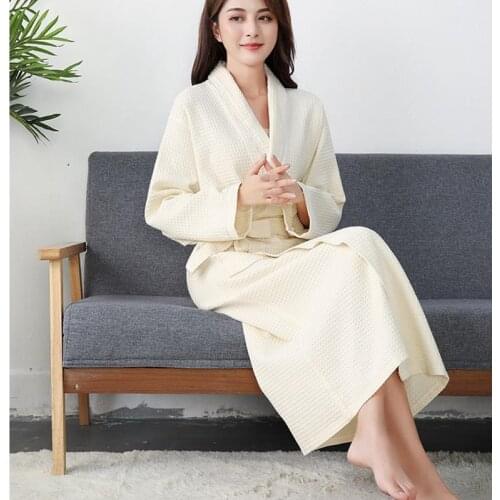 Womens kimono cotton pijamas mens and womens nightwear hotel bathrobes plus size sleepwear sexy simple home service new 2020