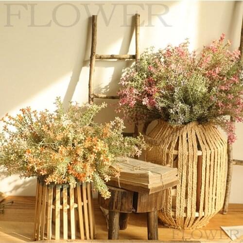 1 bouquet Artificial Flowers for Decoration Home Plastic Stem Bride Wedding Bouquet Fake Flower