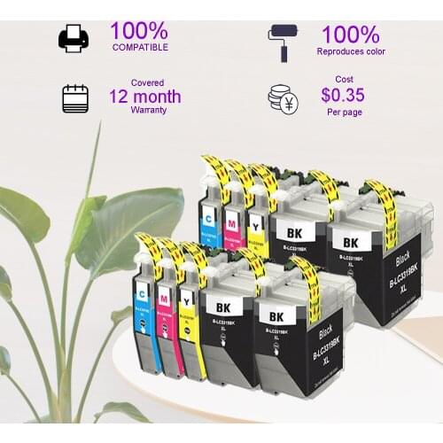 10PK Compatible ink cartridge LC3319 LC3319XL for Brother MFC-J5330DW MFC-J5730DW MFC-J6530DW MFC-J6730DW