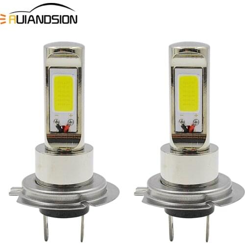 2pcs 80W H7 H1 H3 H8 H11 9005 HB3 Super High Power COB LED White Car Light for Fog Driving lamp AC/DC 12V 24V