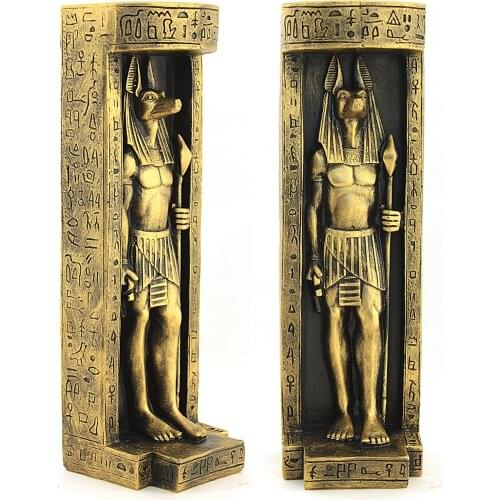2 PCS Anubis Tealigh Candle Holder Ancient Egypt - FREE SHIPPING home decor wall decor wall decoration Gold Color Tomb Mummy