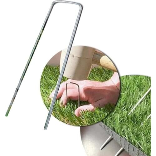 203F Weedproof Cloth Ground Nail Lawn Fixer for Fixing Weed Mesh Floor Galvanized Steel Garden Stake Staple Mulch Nail