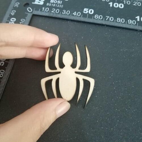 24pcs Spider Laser Cut Out Unfinished Wood Shape Craft Supply, Blank Unpainted Cutout Halloween DIY Project. All Sizes Available