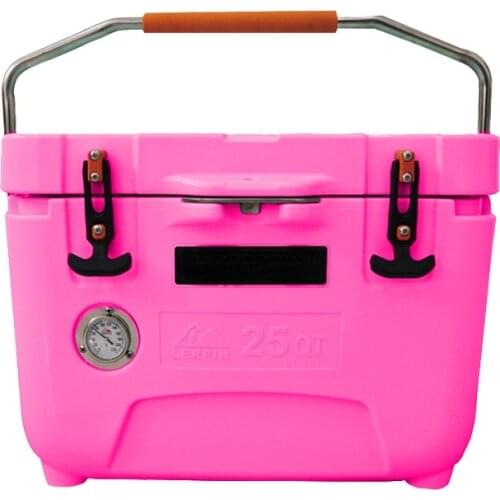 25QT-C hard waterproof lldpe wholesale roto molded coolers for camping picnic boating BBQ outdoor