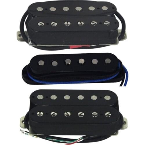 3pcs Alnico 5 Electric Guitar Pickup Humbucker / Single Coil Pickup HSH Set For Neck/Middle/Bridge ,Black