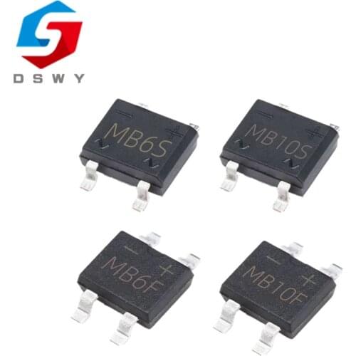 50pcs/lot MB6S MB10S MB6F MB10F SOP-4 Bridge Rectifier