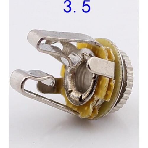 Jack 3.5mm Audio Socket Connector (Stereo) Two-channel Socket Headphone Jack Audio Socket Adapter Metal