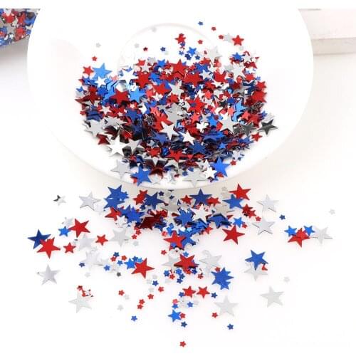 3/6/10mm 15g Mix Color Five-pointed Star Confetti Sequins Christmas Decor For Home Party Decor/Wedding Throw Confetti