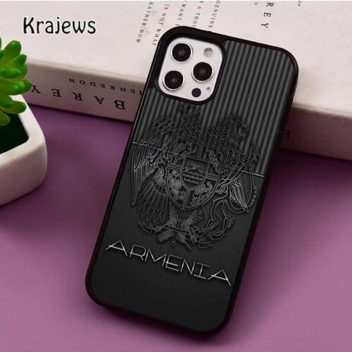 Armenia russia Flag coat of arms phone Case For iPhone 5 SE 2020 6S 7 8 Plus 12 mini 11 Pro X XR XS Max Samsung S8 S9 S10 coque