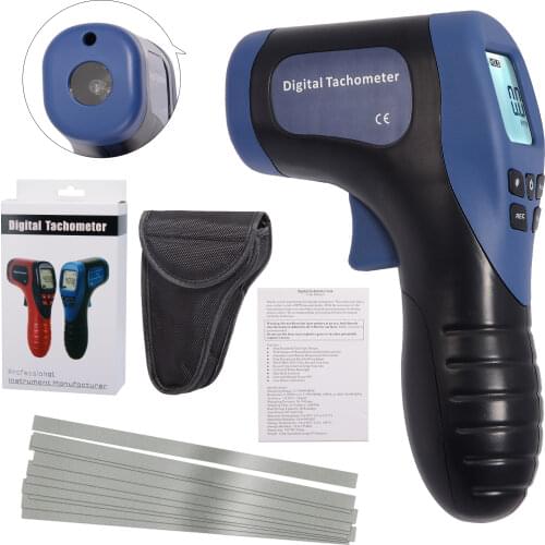 FOSHIO Digital Laser Tachometer 10-99999 RPM Meter Gauges Non-contact Photoelectric Auto Tachometers Car Speed Gun Speedometer