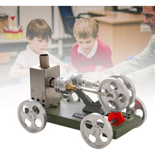 Hot Air Stirling Engine Motor DIY Model Car Vehicle Kit Unassembled Education Toy Science Experiment Teaching Aids Gift