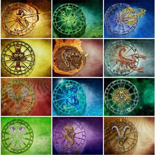 EverShine 5D Diamond Painting Full Drill Square Constellation Diamond Embroidery Landscape Mosaic Rhinestones Wall Art