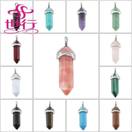 Hot Sale Healing Stone Natural Quartz Crystal Point Pendant