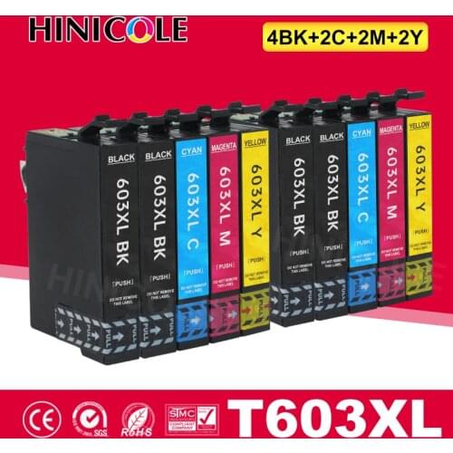 Hinicole 603 XL Compatible for Epson 603XL E603 T603 for XP-2100 XP-3100 WF-2810 XP-3105 XP-4100 XP-4105 WF-2830 XP-2105 Printer