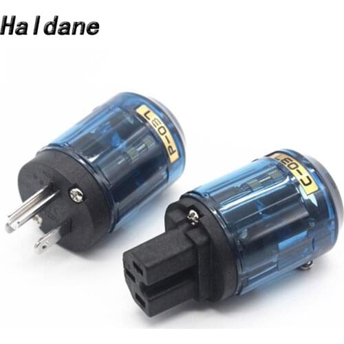 Haldane pair HIFI Rhodium Plated Pure Copper P-037 C-037 US Power Plug Audio AmplifierAC Power Cord Connector for Power Cable