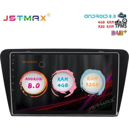 JSTMAX 10.2" Android 8.0 Car GPS Radio Player for Skoda Octavia 2013 2014 2015 2016 2017 Octa Core 4GB +32GB Auto Multimedia