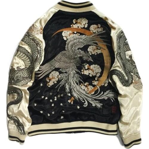 Classic Japanese Yokosuka Embroidered Double-sided Jacket for Men and Women Streetwear High Quality Harajuku Jacket Nancylim