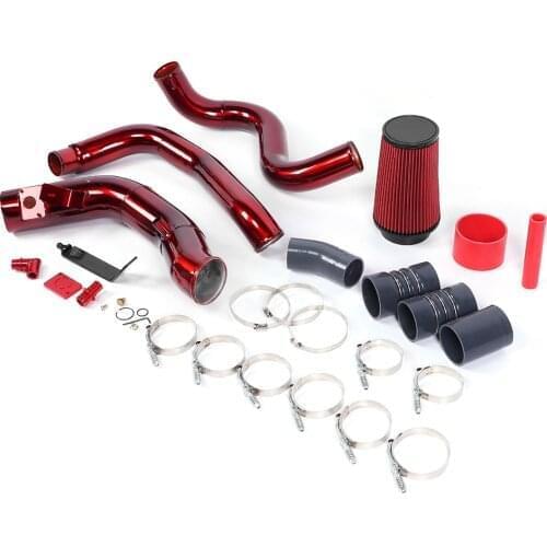 Cold Air Intake Kit Fit for Ford F250 F350 F450 F550 6.0L 2003 2004 2005 2006 2007 Red Aluminum