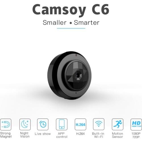 NEW mini HD Camera Webcam Built in battery WIFI Support TF Card Night Vision Motion detecting for ios Android mobile phone APP
