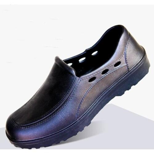 EXCARGO EVA Waterproof Rainboots Shoes Men Anti Slip Work Kitchen Shoes 2020 New Slip On Male Rubber Rainboots Light Weight