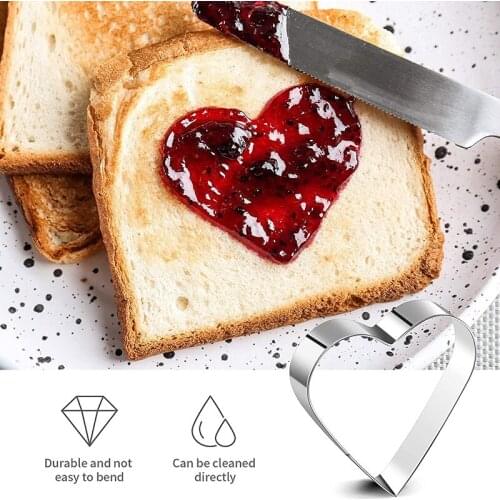 5 Pieces Heart Shape Cookie Cutter Set Valentine Cookie Cutter Stainless Steel Heart Cutter Valentines Day Present