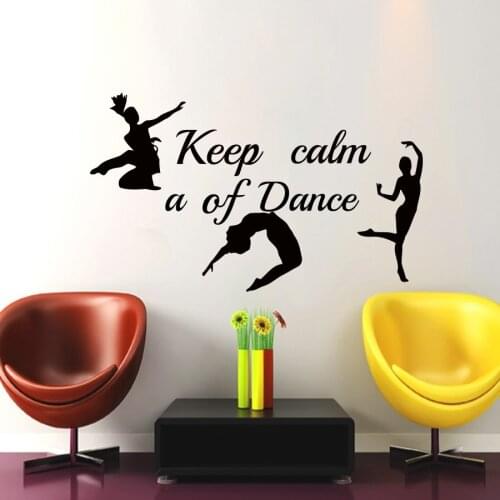 Keep Calm A Of Dance Wall Sticker Home Decor Three Dancers Wall Decals For Living Room Bedroom Decoration