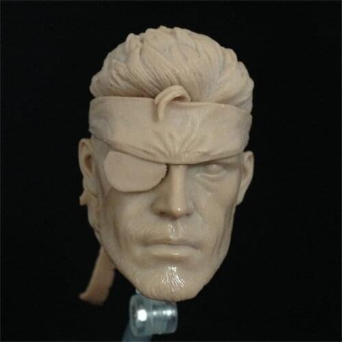 Unpainted 1/6 Scale Movie Character Old Snake Head Sculpt Model Head Action Figure Dolls For Hot Toys Figure Body No.94