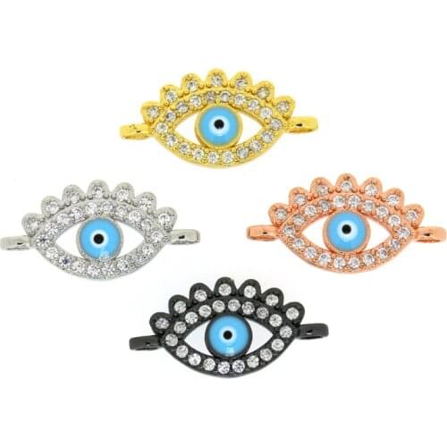 WholeSale New Brand Big Kind Eye Pattern Connectors Findings Jewelry Making Supplies Charms for Bracelets Accessory Diy Jewelry