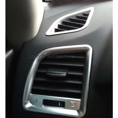 FIT FOR MAZDA CX-5 2012-2016 CHROME DASHBOARD AIR VENT TRIM COVER BEZEL GARNISH FRONT INSERT FRAME SURROUND RING MOLDING 4PC