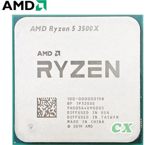 AMD Ryzen 5 3500X R5 3500X 3.6 GHz Six-Core Six-Thread CPU Processor 7NM 65W L3=32M 100-000000158 Socket AM4 No Fan