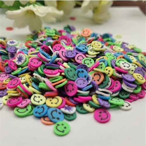 20g 5mm Smiley for Resin DIY Supplies Nails Art Polymer Clear Clay accessories DIY Sequins scrapbook shakes Paper Craft