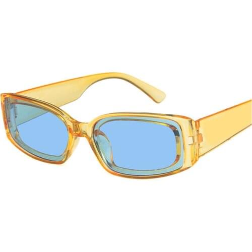2021 New Yellow Blue Fram Traveling Square Sunglasses Polarized Men Women UV Protection Fashion Fishing Eyewear Brand Design