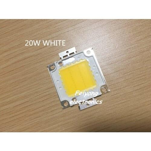 5pcs 20W LED CHIP Integrated High Power Lamp Beads white/warm white 600mA 32-34V 1600-1800LM 24*40mil Taiwan Huga Chip
