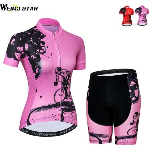 WEIMOSTAR Ropa Ciclismo Women Cycling Set 3D Gel Pad Short Sleeve Quick Dry Bike Jersey MTB Cycling Clothing Cycle Jersey Sets